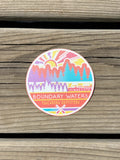 Neon Sunrise Boundary Waters Sticker