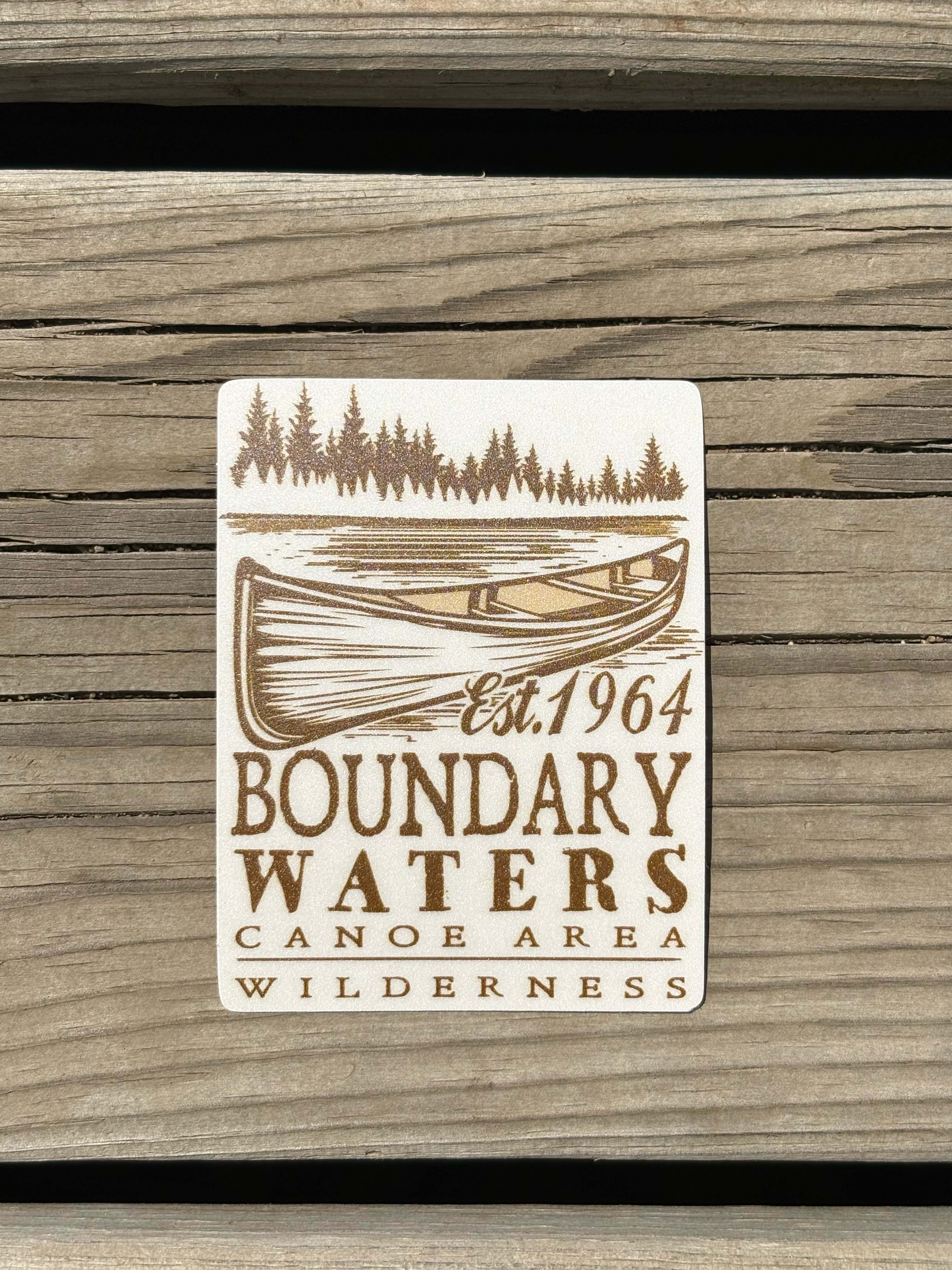 Vintage Canoe Boundary Waters Sticker