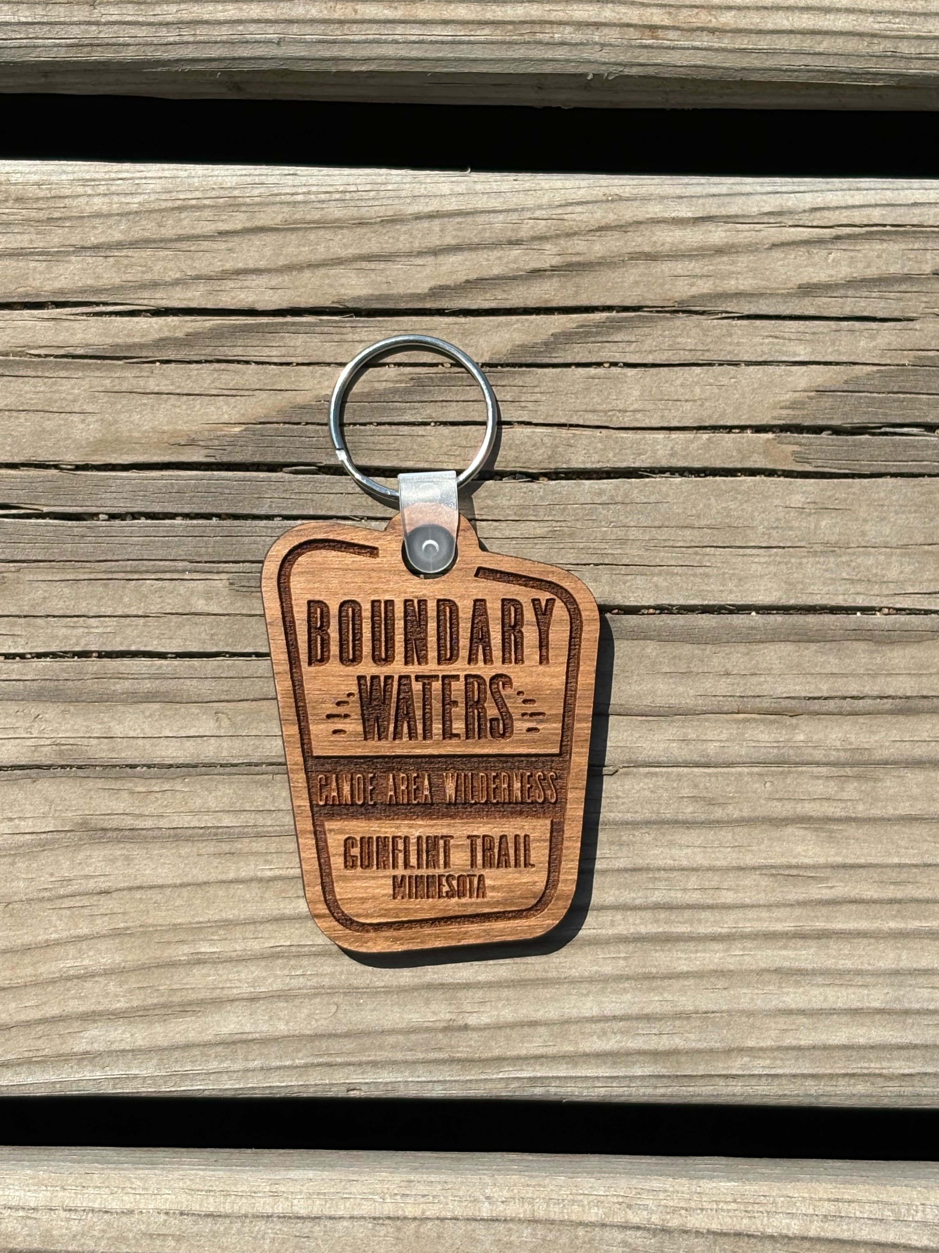 BWCAW sign Wooden Keychain