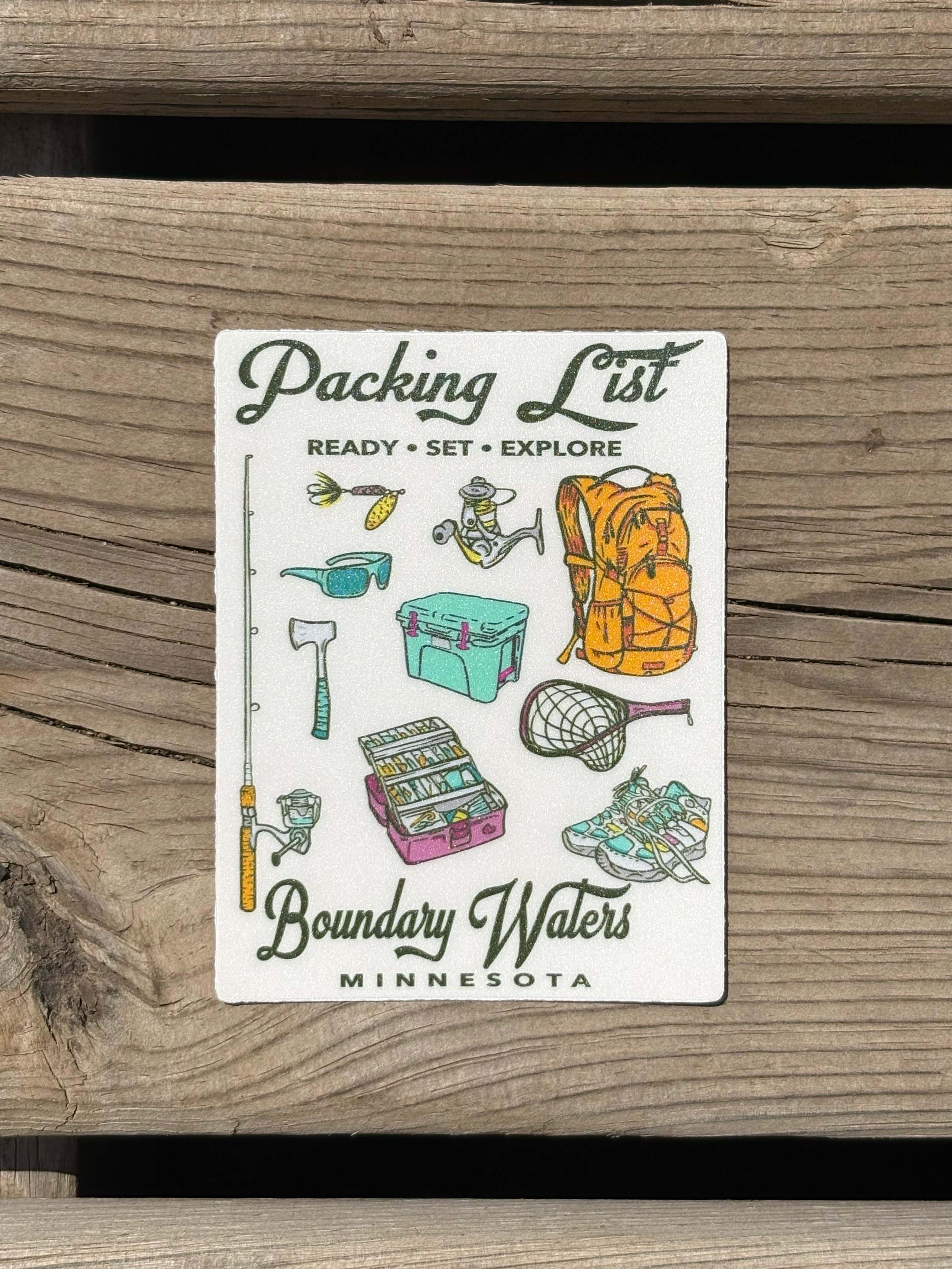 Packing List Boundary Waters Sticker
