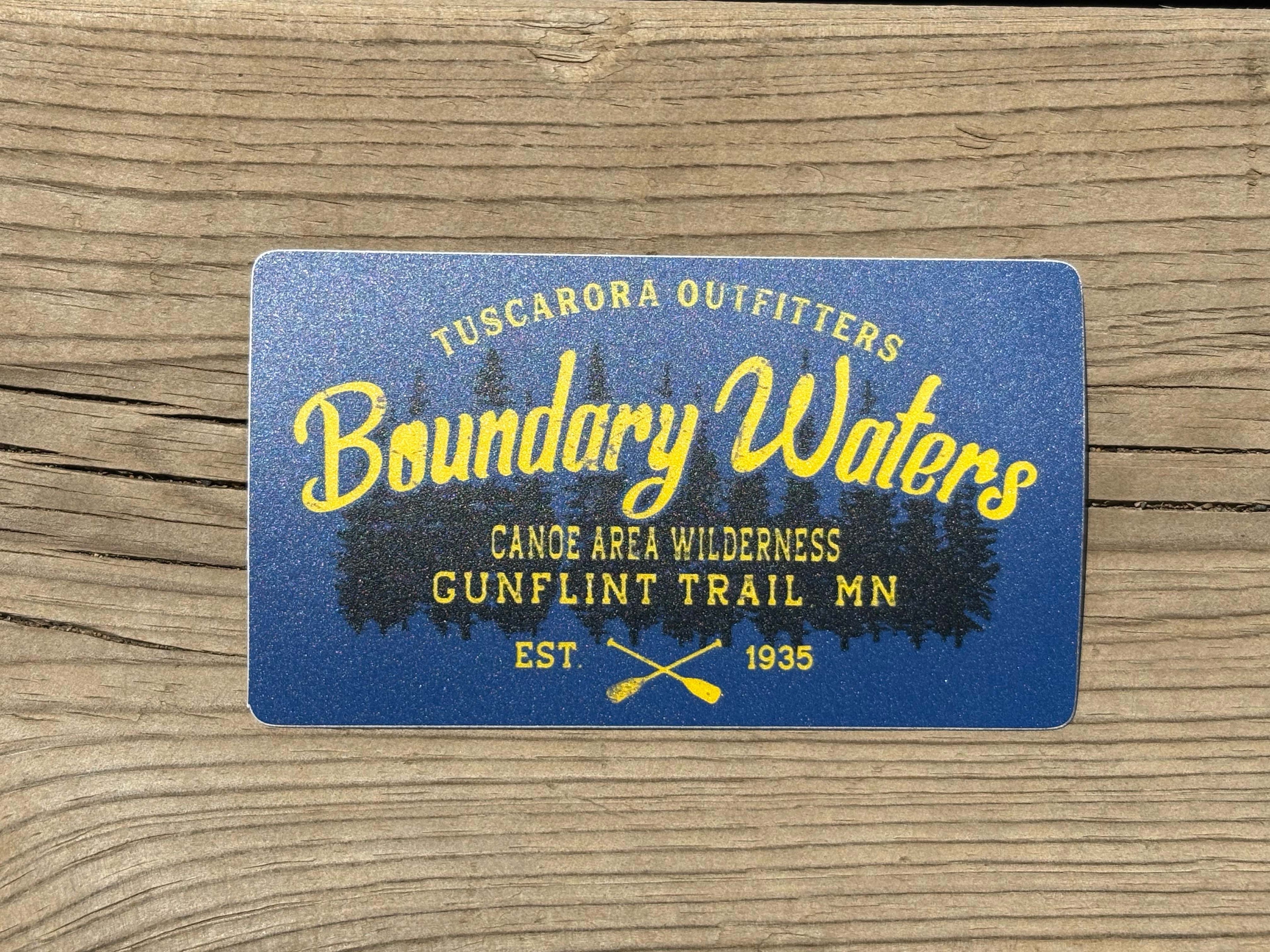 Dark Vintage Boundary Waters Sticker